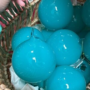 Teal illume ball ornament by farrisilk